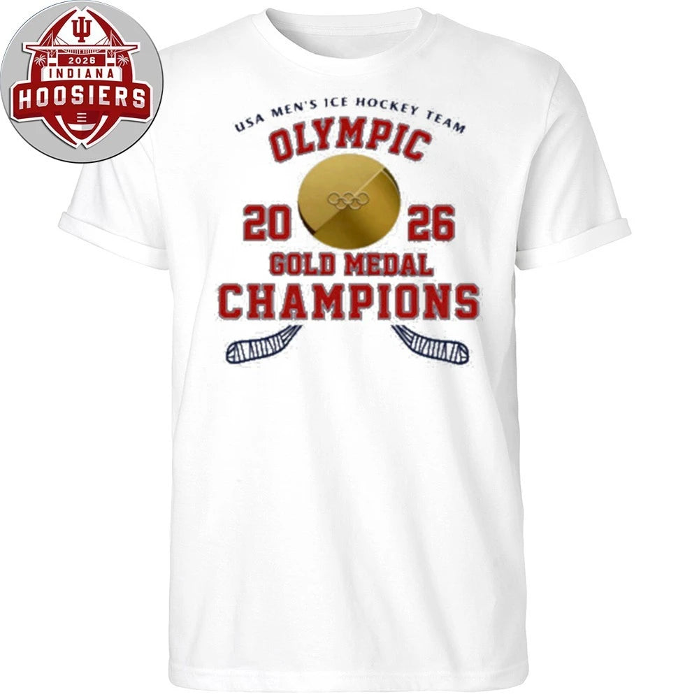 USA Men’s Ice Hockey Team Olympic 2026 Gold Medal Champions Logo T-Shirt