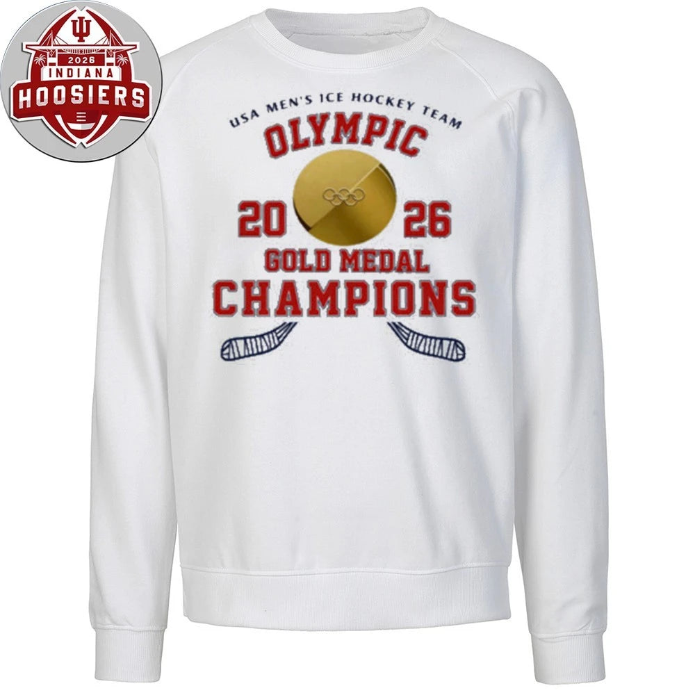 USA Men’s Ice Hockey Team Olympic 2026 Gold Medal Champions Logo T-Shirt