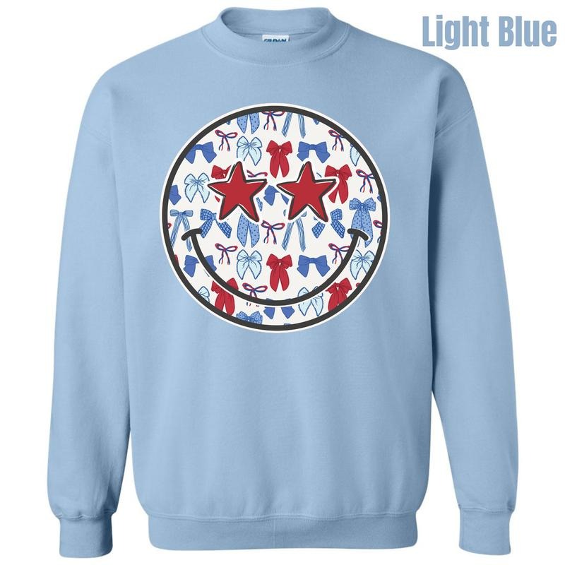 USA Ribbon Happy Face Sweatshirt 'NLB' T-Shirts, Hoodie | TeeBloomCo.com