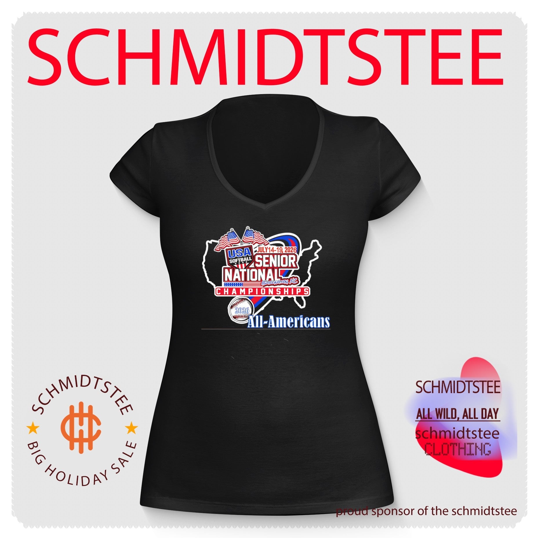 USA Softball Senior National Championships Burlington NC 2026 All-Americans shirt
