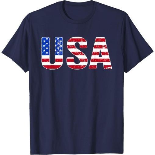 USA T Shirt Patriotic American Flag Men July 4th T-Shirt Made in USA Hoodie, Sweatshirt | TeeBloomCo.com
