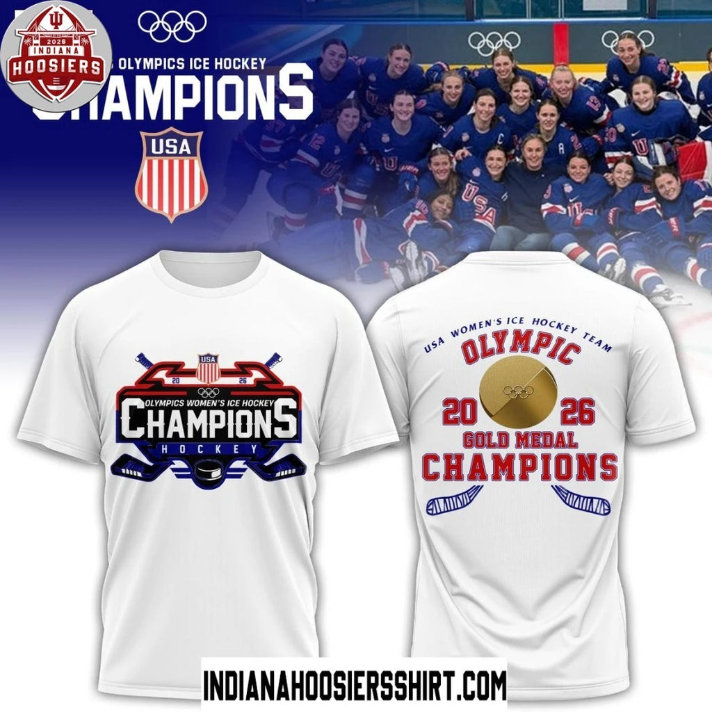 USA Women’s National Ice Hockey Winter Olympic Gold 2026 Two Sided Shirt