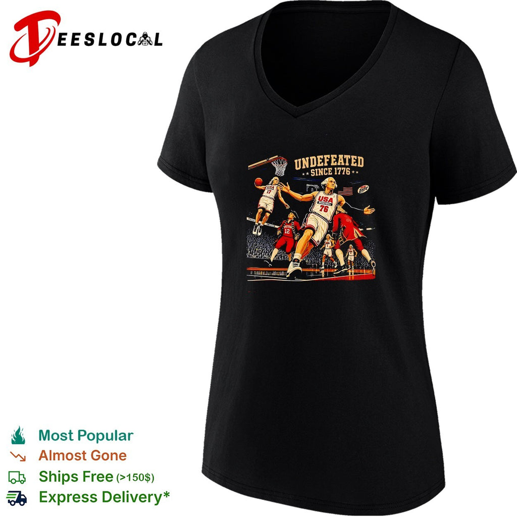 USA basketball undefeated since 1776 graphic shirt