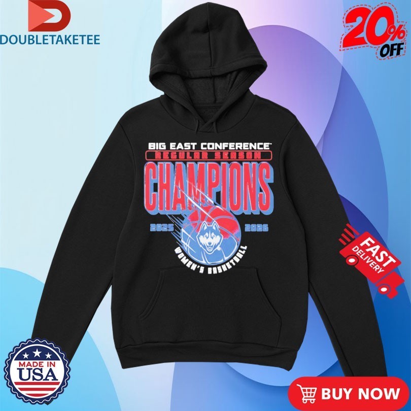 Uconn Huskies Women’s Basketball 2025 2026 Big East Conference Regular Season Champions Shirts