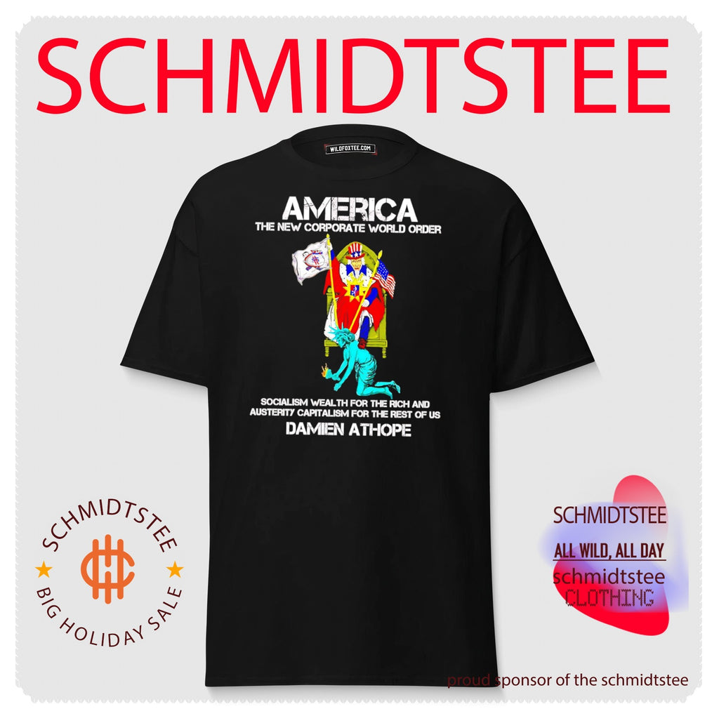 Uncle Sam New Corporate World Order Distressed Political shirt