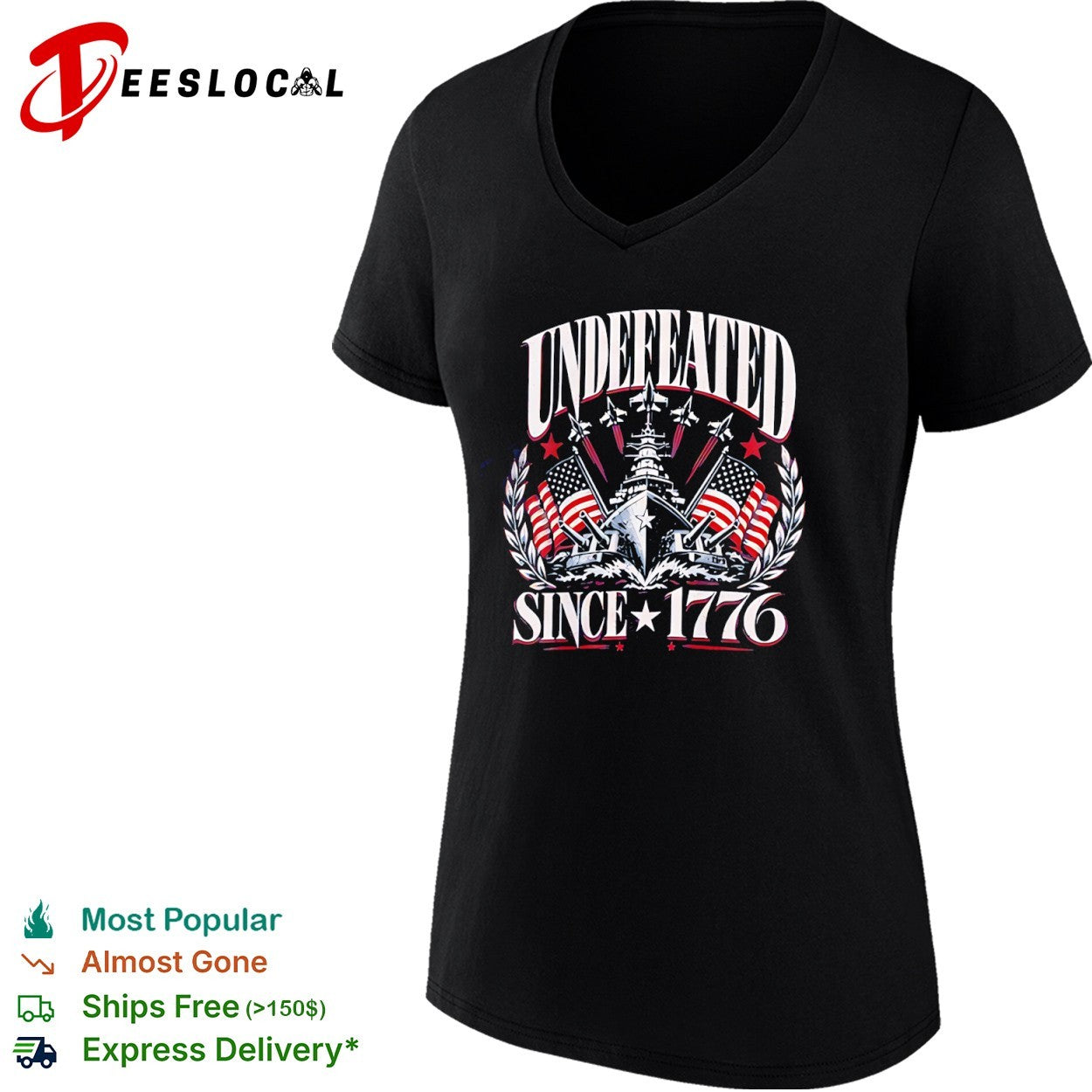 Undefeated Since 1776 American Flag shirt
