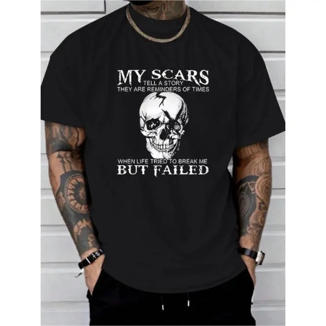 Unique Storytelling Print Tee Shirt for Men - Casual Short Sleeve Summer T-Shirt with Inspirational Quote Made in USA...