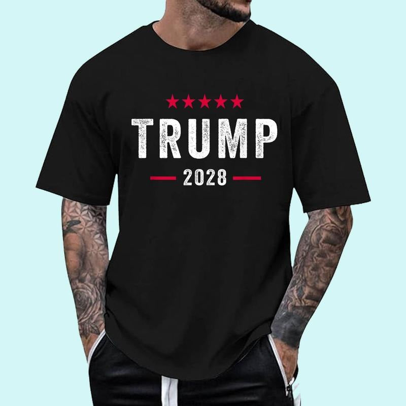 [Unisex Cotton] Trump 2028 Shirt Vote Donald Trump 28 T-Shirt , Short Sleeve, Top Unisex Hoodie, Sweatshirt | TeeBloomCo.com