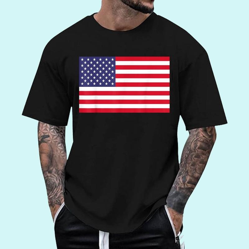 [Unisex Cotton Shirt] American Flag T-Shirt Hoodie, Sweatshirt | TeeBloomCo.com