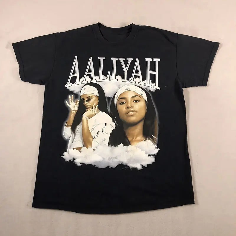 Unisex Graphic Aaliyah Shirt Mexico Cuban Retro Singer Music T-shirt Hoodie, Sweatshirt | TeeBloomCo.com