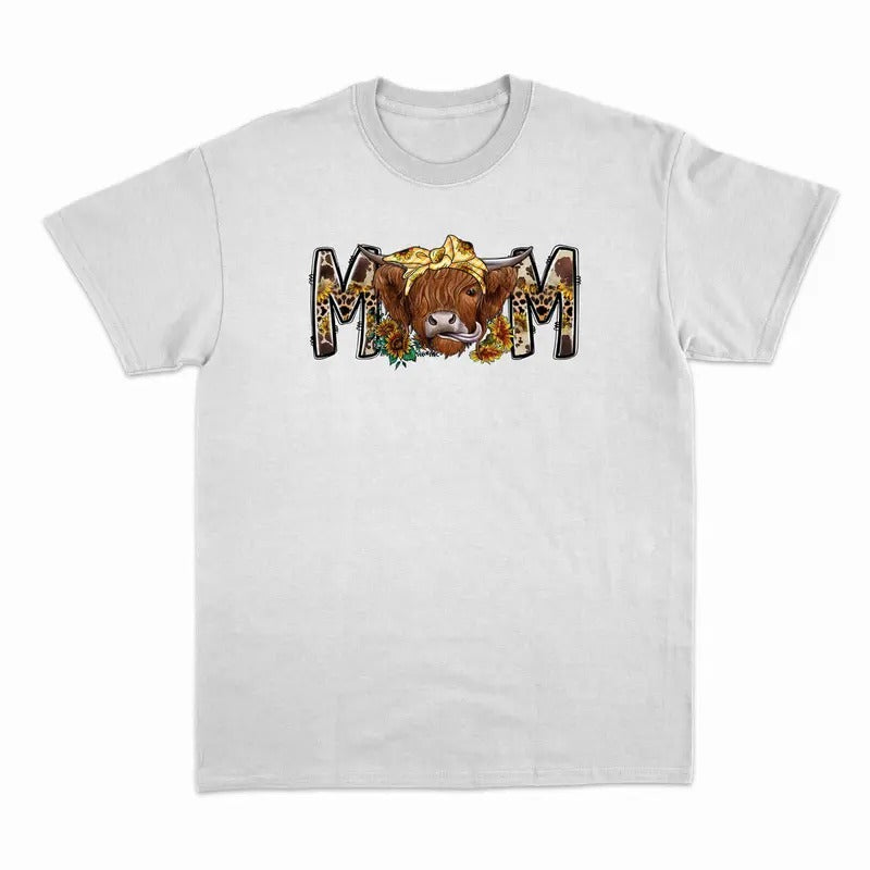 Unisex Mom with cow  T-Shirt  , Sweatshirt  and Hoodie | TeeBloomCo.com