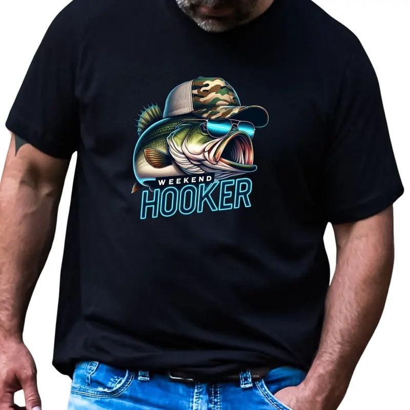 Unisex Sizing Weekend Hooker & Reel Girls Fish Bundle of 2 T-Shirts, Matching Shirts for Couples Who Love to Fish,...