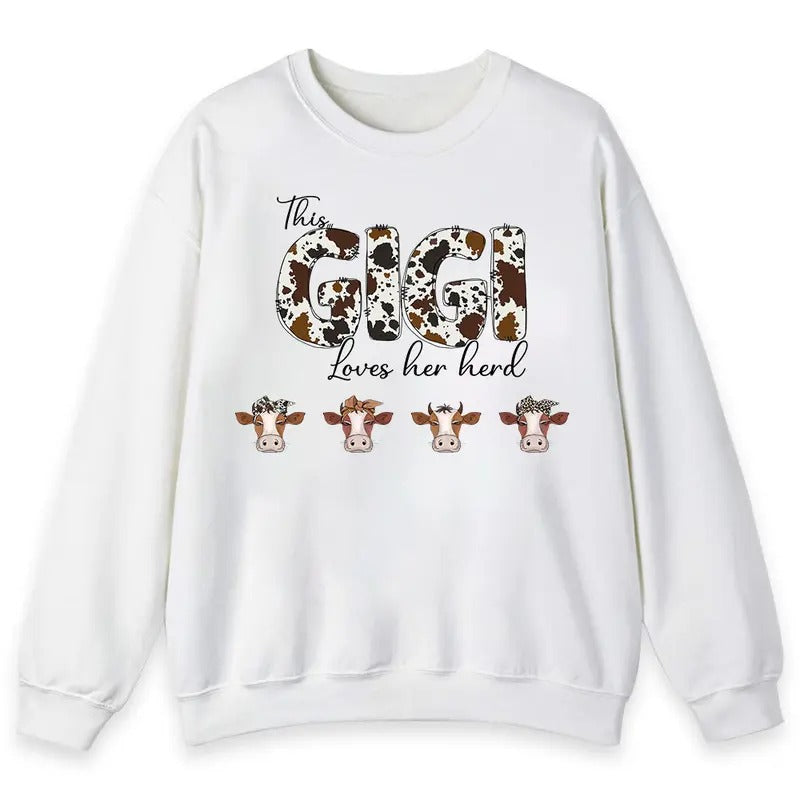 Unisex This Gigi Loves Her Herd  T-Shirt  , Sweatshirt  and Hoodie | TeeBloomCo.com