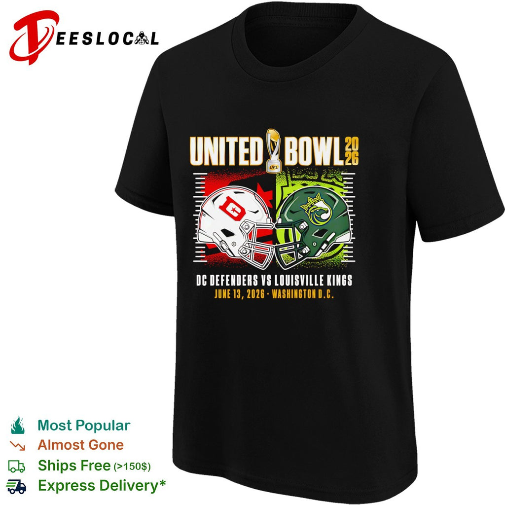 United Bowl 2026 DC Defenders vs Louisville Kings June 13 2026 Washington DC shirt