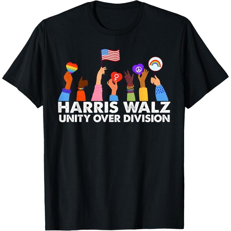 Unity Over Division Harris Walz 2024 T-Shirt made in usa Hoodie, Sweatshirt | TeeBloomCo.com