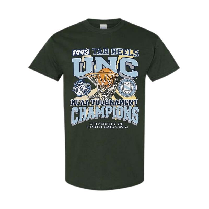 University Of North Carolina Tournament Champs NCAA T-Shirt, Full Color, Full Size Classic Cotton Hoodie, Sweatshirt
