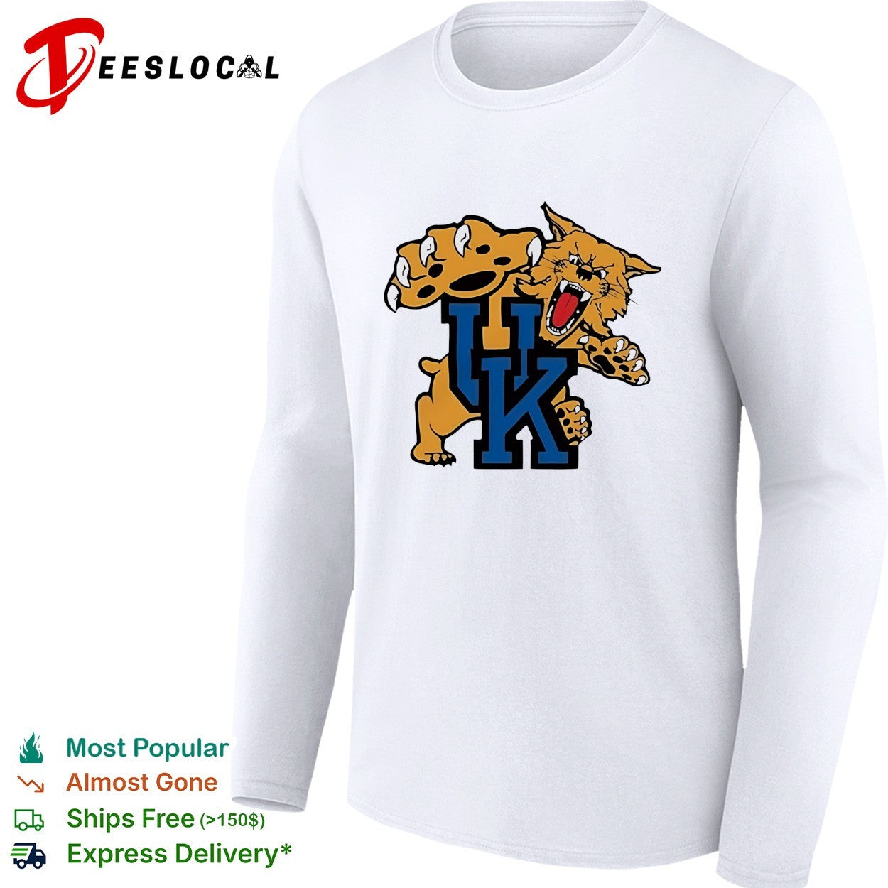 University of Kentucky Wildcats UK Logo Mascot Sports Team Fan shirt