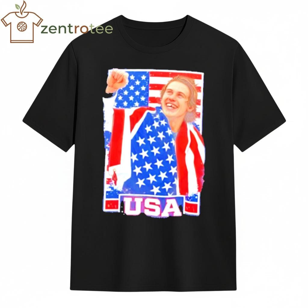 Usa Gold Hockey Jack Hughes Patriotic Hockey lost teeth win tee