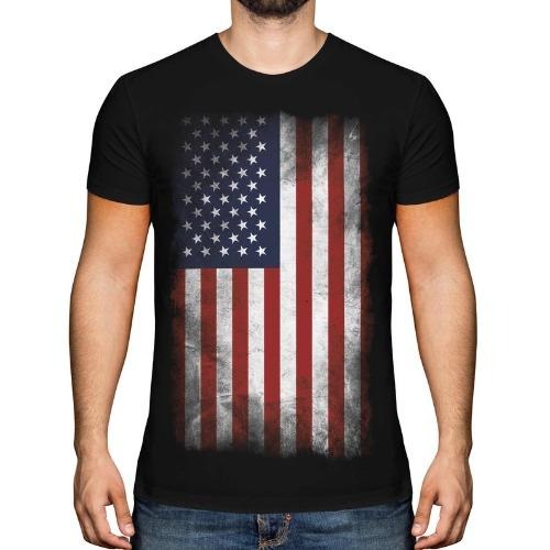 Usa T-Shirt. Stars And Stripes Faded Flag. Men, Women And Kids Sizes. United States Of America Gift For Us Citizen....