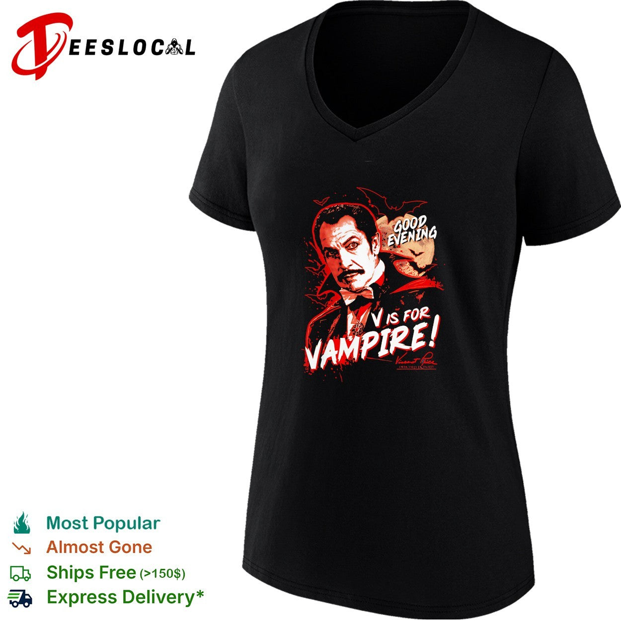 V is for Vampire” episode of F Troop Good Evening shirt