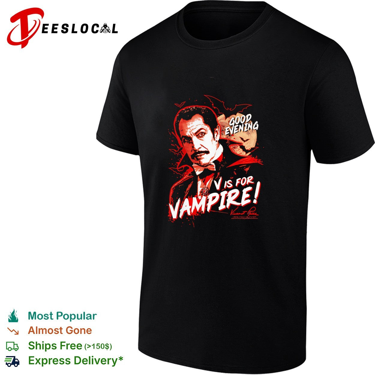 V is for Vampire” episode of F Troop Good Evening shirt