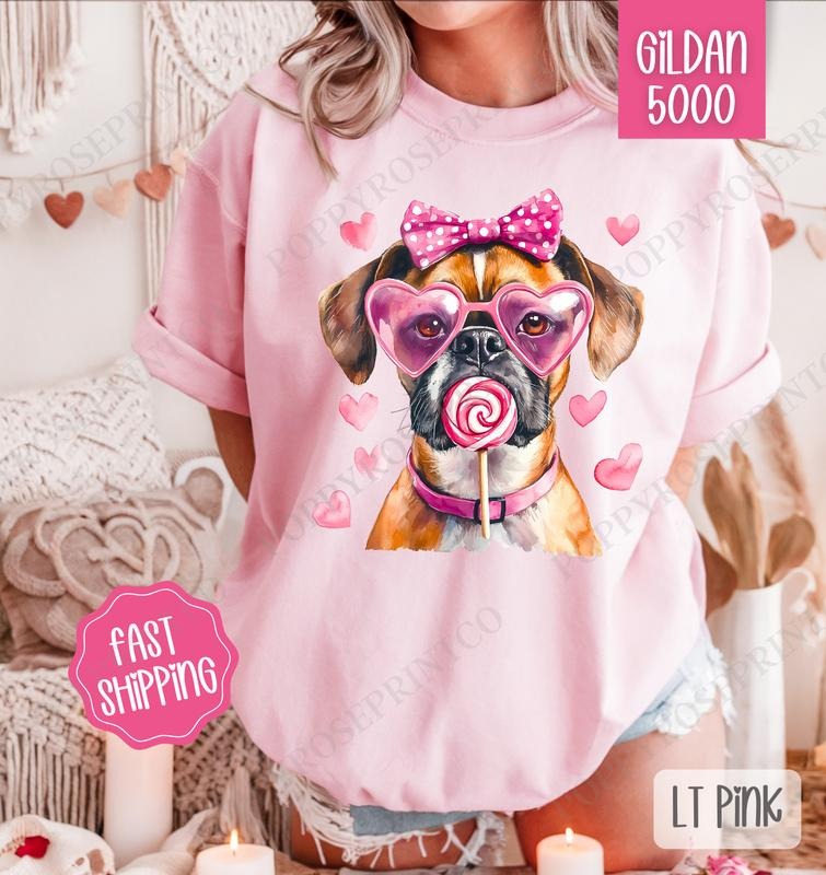 Valentine Boxer Shirt Gildan, Valentine's Day Women's Tee, Cute Women's Tshirt Plus Sizes Hoodie, Sweatshirt | TeeBloomCo.com