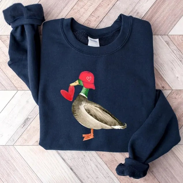 Valentine Mallard Duck ,Hunting Valentine's Day Shirt,Valentine's Day Shirt,Valentines Day Gift, Cute Valentine...