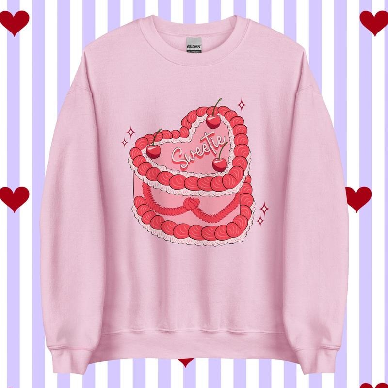 Valentine Sweetie Heart Cake Sweatshirt, Valentines Shirts For Women, Valentines Day Gift, Valentine's Day, Valentines...