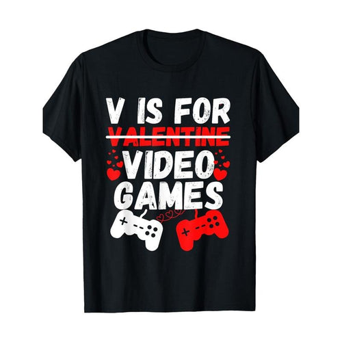 Valentine's Day 2024: Men's Gamer-Themed Cotton T-Shirt