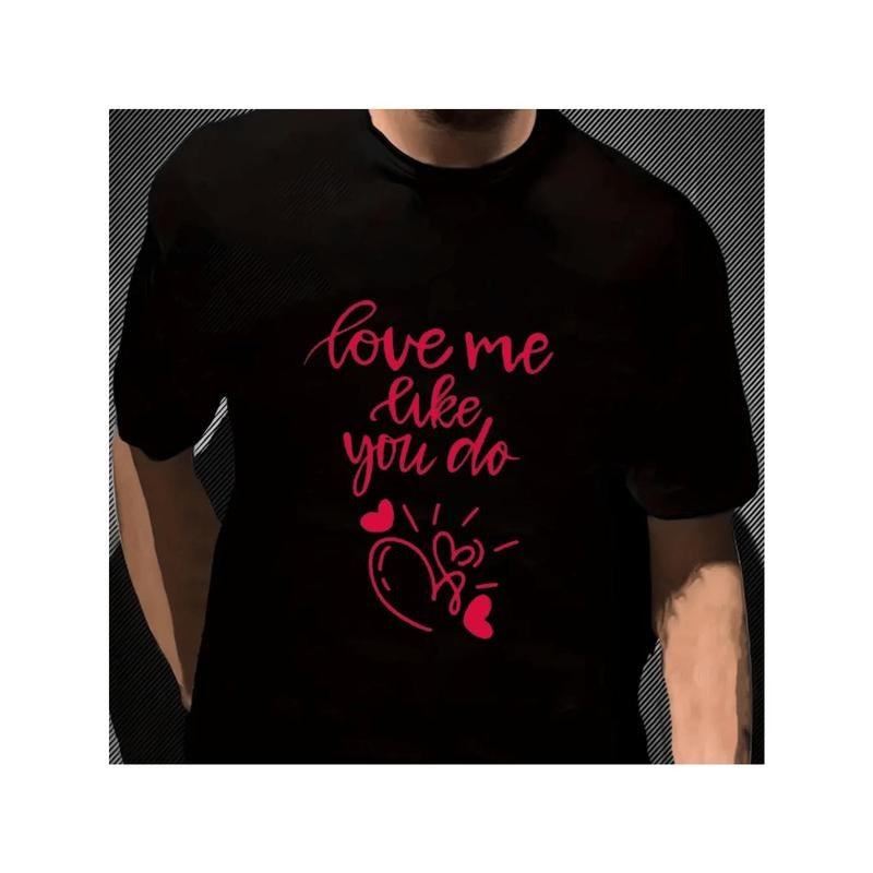 Valentine's Day Heart Print Men's T-Shirt