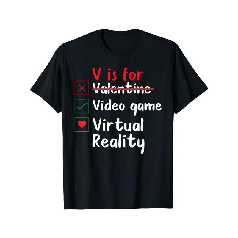 Valentine's Day VR Gaming-Inspired Cotton T-Shirt for Men & Women
