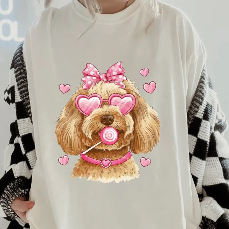 Valentines Golden Doodle Shirt~ Unisex Apparel Relaxed Fit Printed In The USA Clothing Womenswear Casual Comfort Cotton...