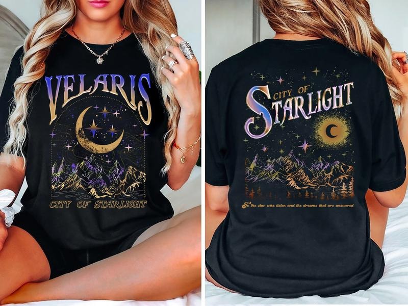Velaris City Of Starlight ACOTAR Two-Sided Shirt, The Night Court Shirt, Court of Dreams Sweatshirt, Rhysand, Cassian,...