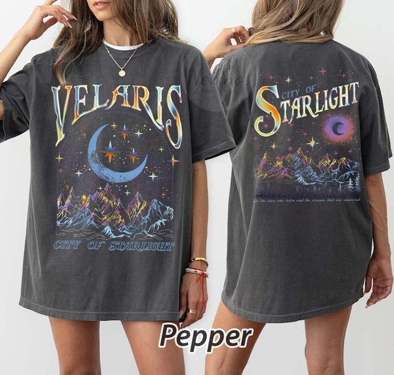 Velaris City Of Starlight ACOTAR Two-Sided Sweatshirt, The Night Court Shirt, Court of Dreams, Rhysand, Cassian, Sarah J...