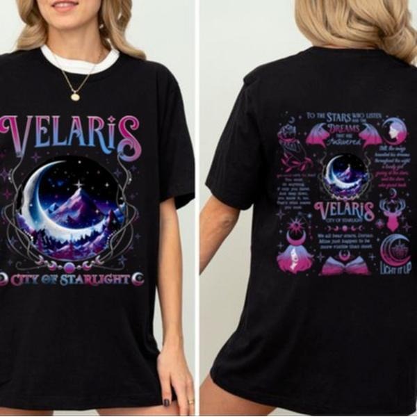 Velaris City Of Starlight Shirt, Bookish Tee Shirt, Velaris T-shirt, Velaris Merch Hoodie, Sweatshirt | TeeBloomCo.com