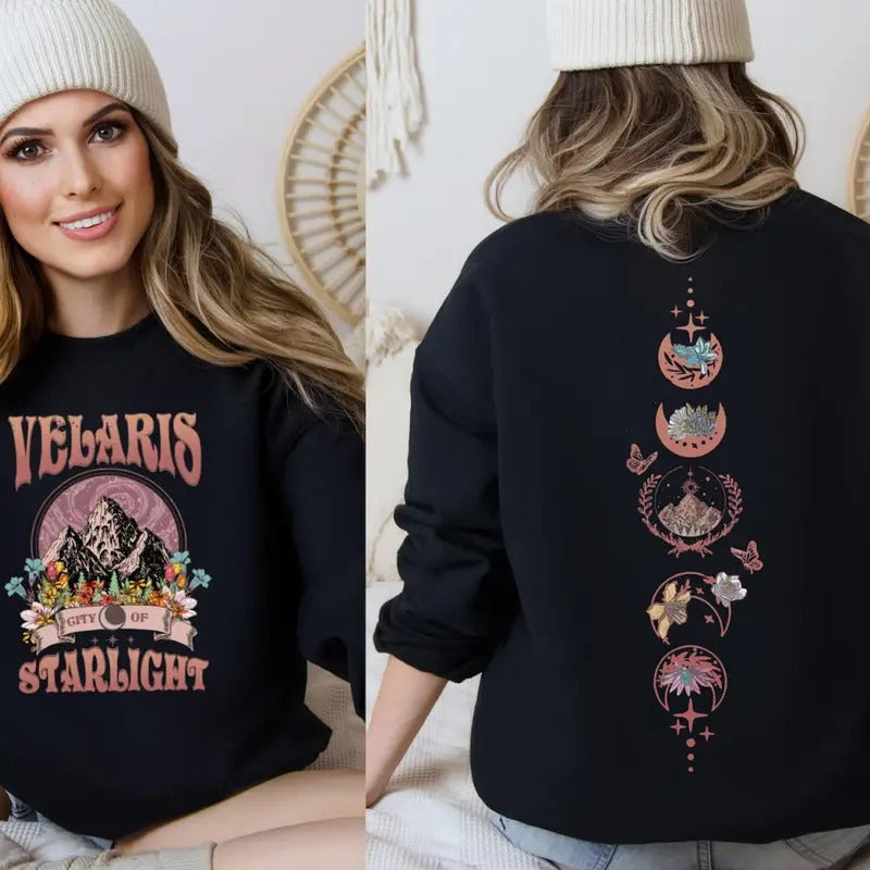 Velaris City Of Starlight Sweatshirt, Acotar The Night Court Tee Shirt, A Court Of Thorns And Roses Sweater, The Night...