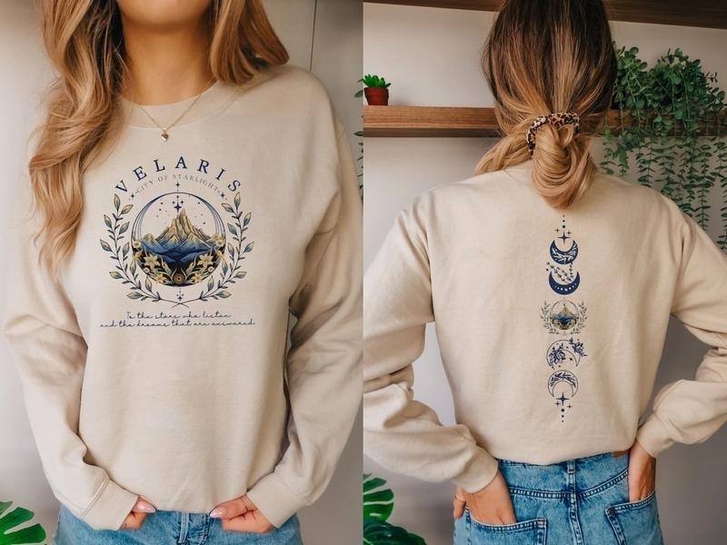 Velaris City Of Starlight Sweatshirt, Velaris Acotar Tee Shirt, Sarah J Mass T-Shirt, Fantastic Book Sweater, SJM Merch,...