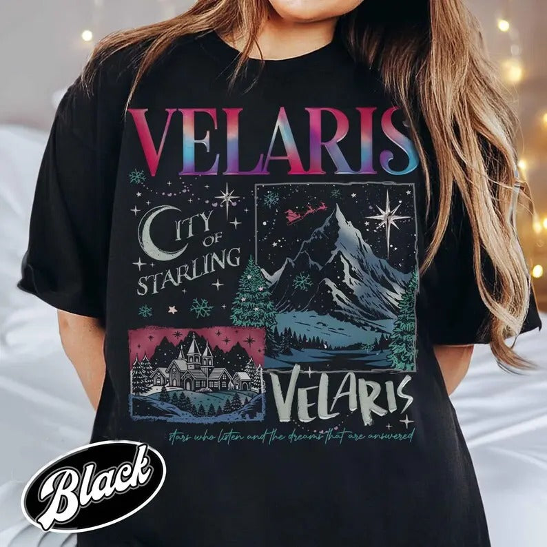 Velaris City Starlight Shirt, Velaris City Shirt, Bookish Gift, Acotar Book Club, Booked for Christmas Acotar,Velaris the...
