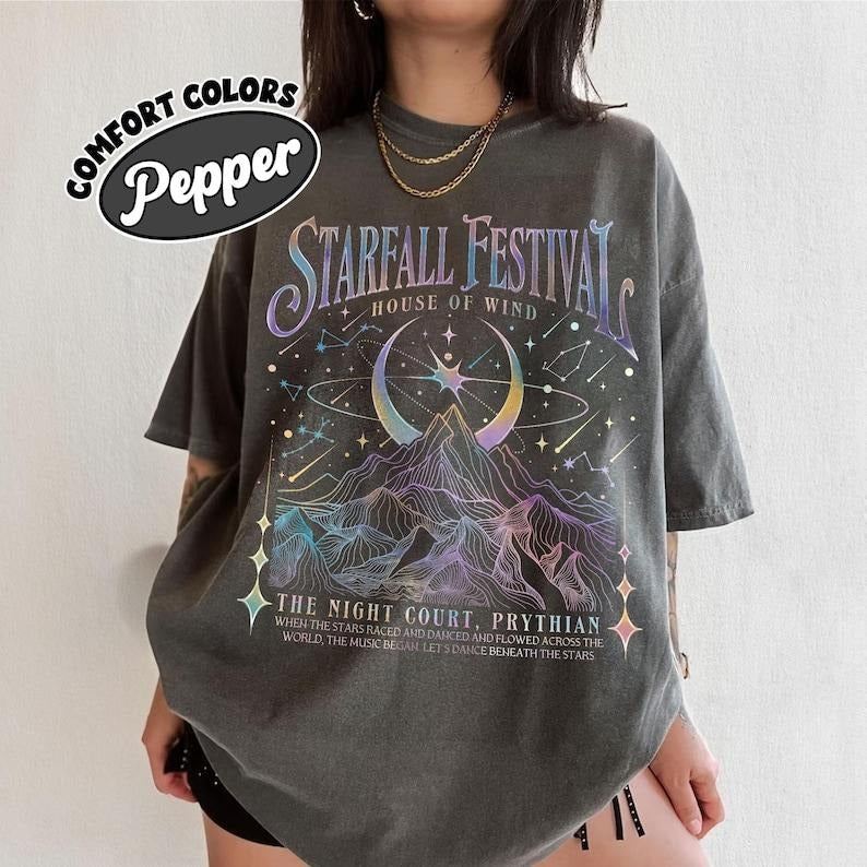 Velaris Starfall Festival Shirt Comfort Colors, SJM ACOTAR Merch T Shirt, The Night Court Tee, Rhysand Cassian Feyre Fan...