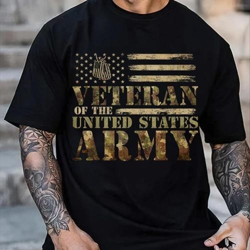 Veteran Of The United States Army Camouflage US Flag Veterans Day T-Shirt, Thank You Veteran Sweatshirt, Military Hoodie,...