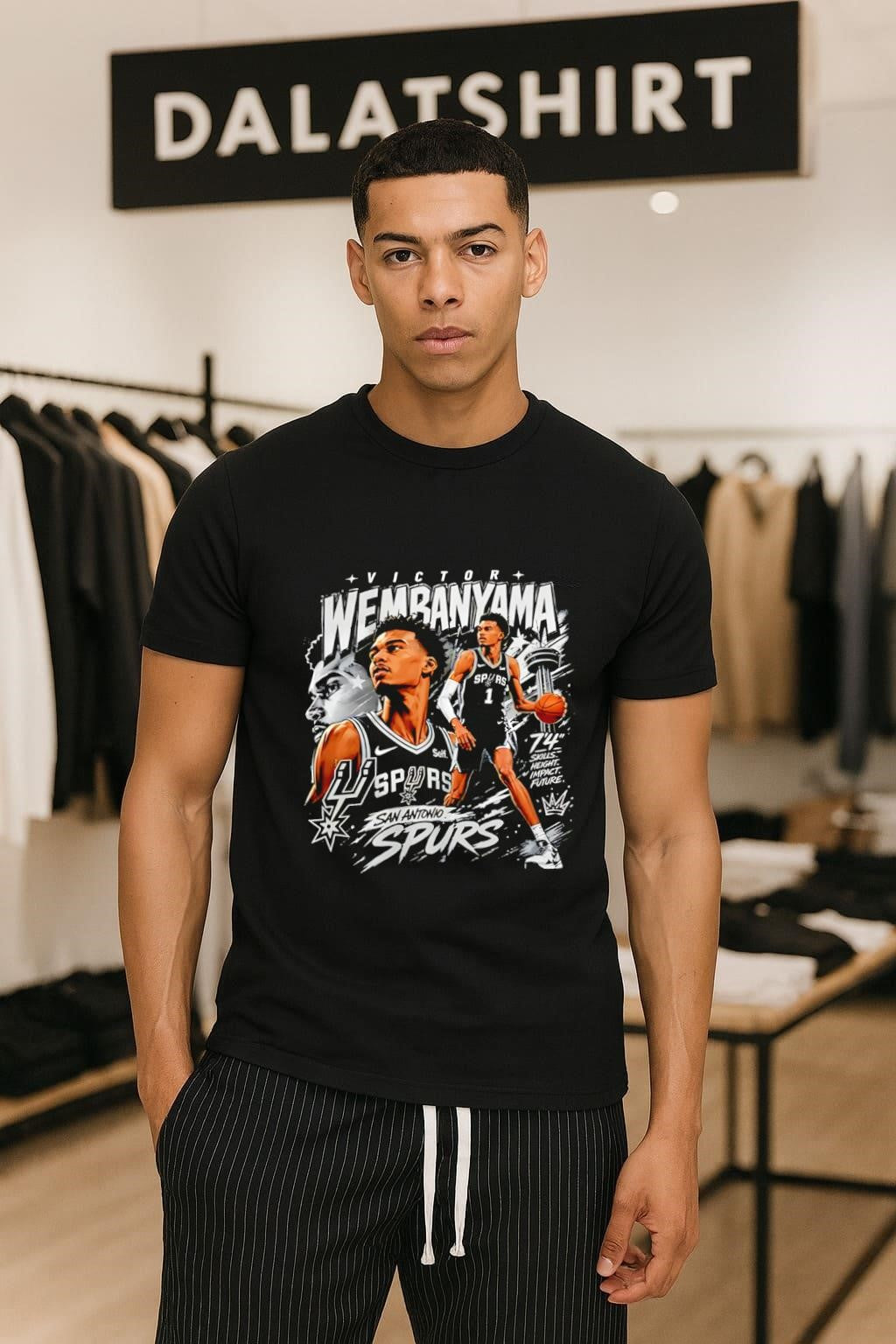 Victor Wembanyama San Antonio Spurs 7’4 Skills Height Impact Future shirt