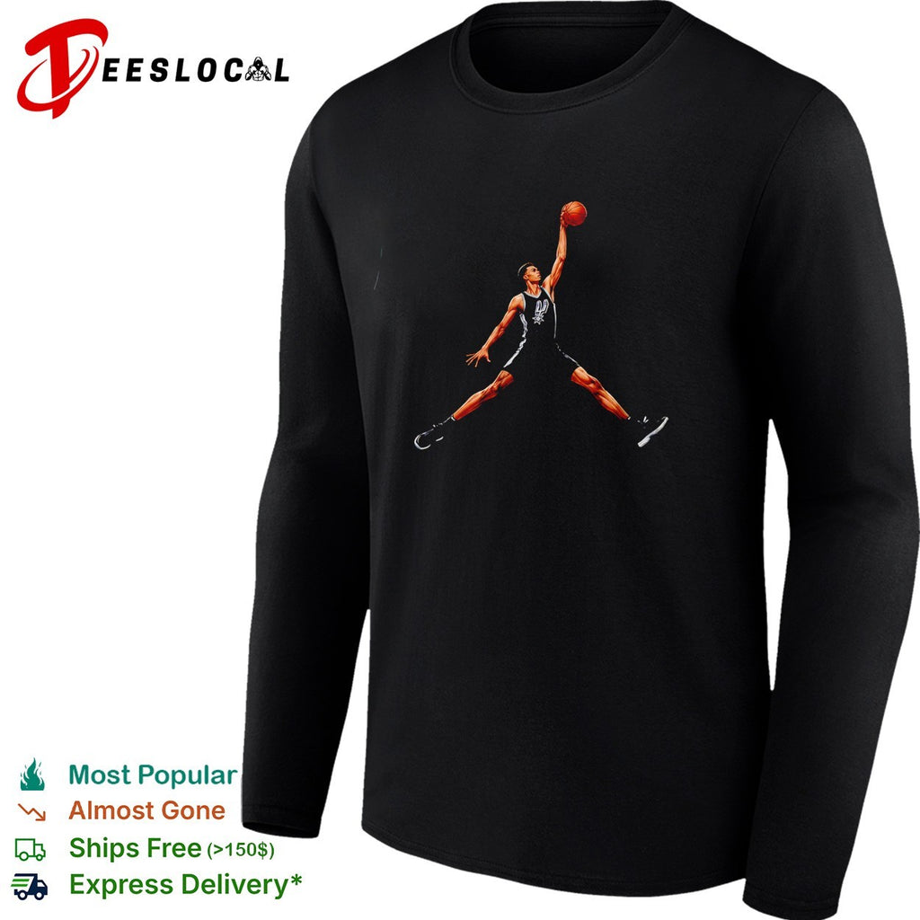 Victor Wembanyama San Antonio Spurs Jumpman silhouette dunk art shirt