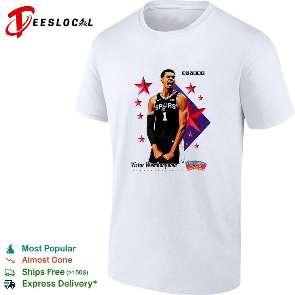 Victor Wembanyama San Antonio Spurs Skybox Vintage Retro Basketball shirt