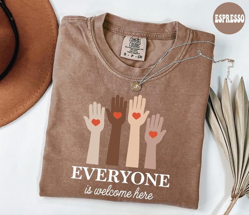 Victoria Maxwell, Vintage Graphic Tee, Everyone Is Welcome Here Shirt, Idaho Teacher T-Shirt, Inclusion and Equality Tee,...