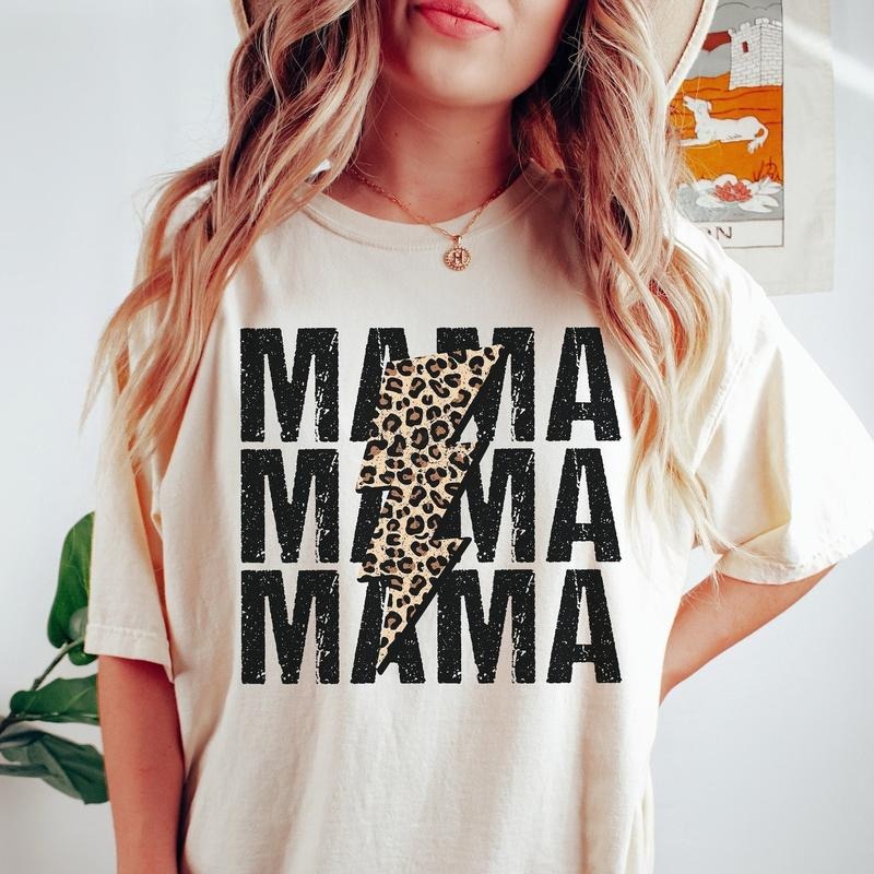 Victoria Maxwell, Vintage Retro Mama Shirt, Leopard Mama Shirt, Mom Life Shirt, Girl Mama Shirt, Motherhood Shirt, Cute...