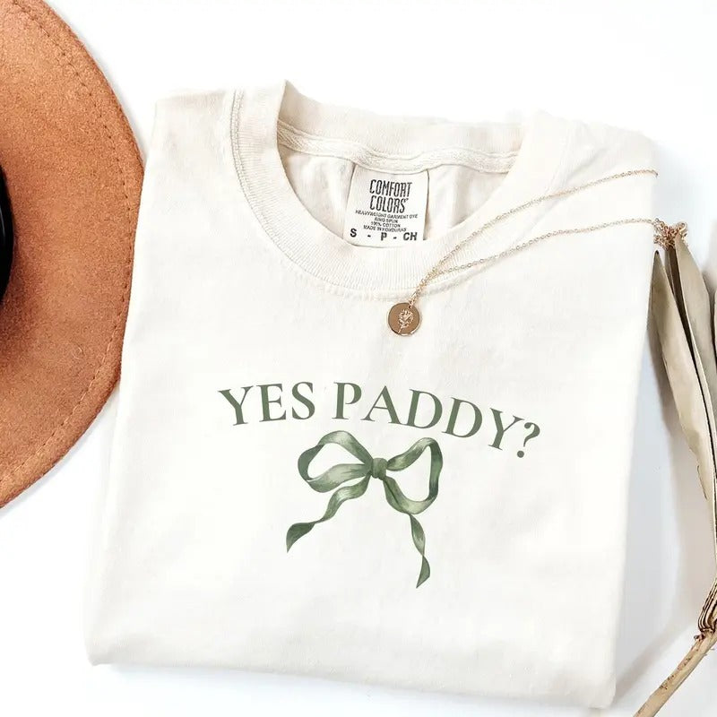 Victoria Maxwell, Womenswear Vintage Graphic Tee, Comfort Colors Yes Paddy St Patricks Day Shirt, Coquette Aesthetic Bow...