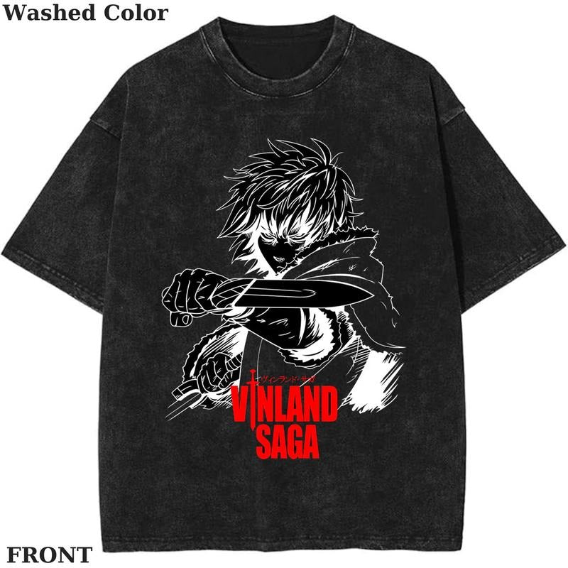 Vinland Saga Thorfinn's Vintage Graphic Tee, Anime Glory Shirt, vintage clothing, Womenswear Cotton Top Streetwear...