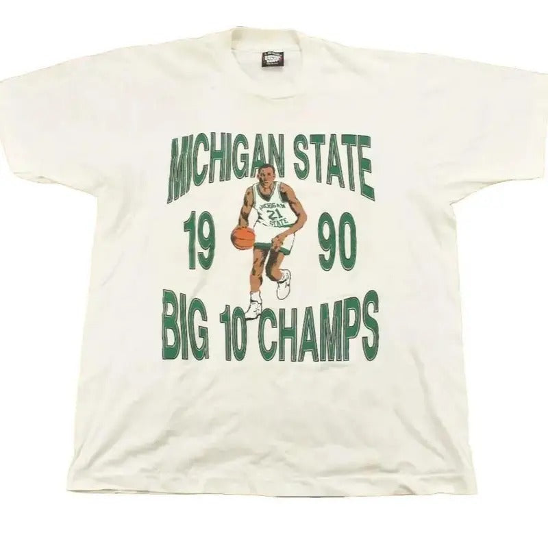 Vintage 1990 Michigan State University Spartans Big Tshirt, Michigan Tshirt, Sport Tees, Unisex Tshirt Hoodie, Sweatshirt