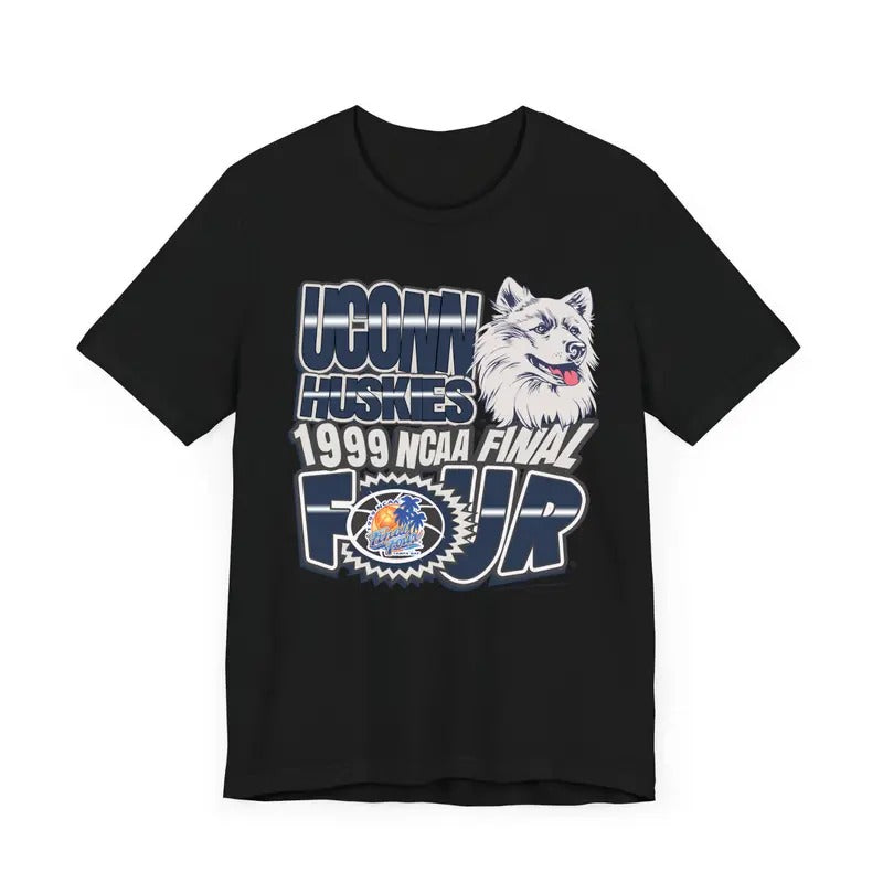 Vintage 90's 1999 NCAA Final Four UCONN Huskies T Shirt Top Classic Menswear Hoodie, Sweatshirt | TeeBloomCo.com