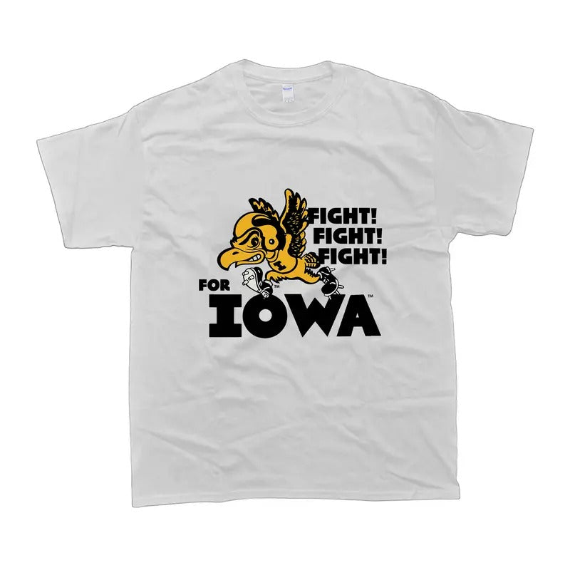 Vintage 90S Fight for Iowa Hawkeyes T-shirt Streetwear Fit Unisex Tshirt Hoodie, Sweatshirt | TeeBloomCo.com